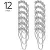 imagemDesign Steel Metal EasyGlide Roller Ball Shower Curtain Rings  Bathroom Shower Curtain and Curtain Liner Rolling Ring Hooks for Shower Rod Guest Bath and Powder Room  12 Rings  Gray