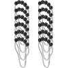 imagemDesign Steel Metal EasyGlide Roller Ball Shower Curtain Rings  Bathroom Shower Curtain and Curtain Liner Rolling Ring Hooks for Shower Rod Guest Bath and Powder Room  12 Rings  Black