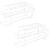 imagemDesign 2Tier Metal Wire Standing PopSoda and Food Can Dispenser Storage Rack Organizer with Top Shelf for Kitchen Pantry Countertop Cabinet Holds 12 Cans 2 Pack White