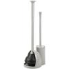 imagemDesign Hidden Plunger and Brush Set for Toilet Bowl  Brush Cleaner and Plunger Combo with Holder Caddy for Bathroom  Modern Toilet Brush and Plunger Set  Aura Collection  Light Gray