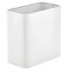 imagemDesign Small Metal 24 Gallon Trash Can Wastebasket Garbage Bin for Bathroom  Mini Slim Rubbish Waste Bin for Master or Guest Bath Bedroom Garage Laundry Room or Playroom Black Pack of 1White