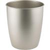 imagemDesign Small Steel Round Trash Can Bucket  15 Gallon Wastebasket Garbage Container Bin for Bathroom Powder Room Bedroom Kitchen Home Office  Hamill Collection  Matte Satin