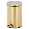 imagemDesign Tall 32 Gallon12 Liter Round Metal Step Trash Can Wastebasket Garbage Container Bin fo Kitchen Bathroom Home  Removable Liner Bucket  Soft Brass