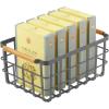 imagemDesign Metal Wire Food Organizer Storage Bin Basket with Bamboo Handles for Kitchen CabinetsPantry Organizing  Farmhouse Decor  Yami Collection  8 Pack  Graphite GrayNatural