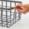 imagemDesign Metal Wire Food Organizer Storage Bin Basket with Bamboo Handles for Kitchen CabinetsPantry Organizing  Farmhouse Decor  Yami Collection  8 Pack  Graphite GrayNatural