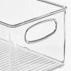 imagemDesign Plastic Kitchen Organizer  Storage Holder Bin with Handles for Pantry Cupboard Cabinet FridgeFreezer Shelves Counter  Holds Canned Food Snacks  Ligne Collection  6 Pack  Clear