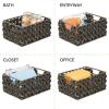 imagemDesign Set of 3 Wicker Storage Boxes  Small Wicker Baskets for Kitchen Storage and Organisation  Versatile and Compact Storage Baskets  Black WashBlack Wash