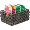 imagemDesign Set of 3 Wicker Storage Boxes  Small Wicker Baskets for Kitchen Storage and Organisation  Versatile and Compact Storage Baskets  Black WashBlack Wash