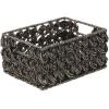 imagemDesign Set of 3 Wicker Storage Boxes  Small Wicker Baskets for Kitchen Storage and Organisation  Versatile and Compact Storage Baskets  Black WashBlack Wash