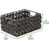 imagemDesign Set of 3 Wicker Storage Boxes  Small Wicker Baskets for Kitchen Storage and Organisation  Versatile and Compact Storage Baskets  Black WashBlack Wash