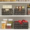 imagemDesign Set of 3 Wicker Storage Boxes  Small Wicker Baskets for Kitchen Storage and Organisation  Versatile and Compact Storage Baskets  Black WashBlack Wash