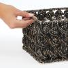 imagemDesign Set of 3 Wicker Storage Boxes  Small Wicker Baskets for Kitchen Storage and Organisation  Versatile and Compact Storage Baskets  Black WashBlack Wash