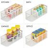 imagemDesign Slim Metal Wire Food Bin Basket Organizer for Storage in Kitchen Pantry Cabinet and Countertop Bin for Fruits Vegetables and Snack Organization Carson Collection 6 Pack Matte White