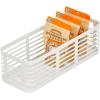 imagemDesign Slim Metal Wire Food Bin Basket Organizer for Storage in Kitchen Pantry Cabinet and Countertop Bin for Fruits Vegetables and Snack Organization Carson Collection 6 Pack Matte White