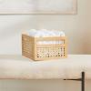 imagemDesign Small Wooden Rectangular Organizer Natural Cane Storage Bin Box with BuiltIn Handles for Kitchen Pantry or Cabinet Multipurpose Organizing Bin 6 Pack Natural