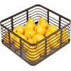 imagemDesign Steel Metal Wire Kitchen Food Storage Organizer Bin Basket for Pantry Organization  Wired Farmhouse Basket with Handle for Shelves  Carson Collection  6 Pack Bronze