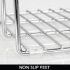 imagemDesign Baking Tray Rack  Wire Rack for Sorting Trays Pans and other Cookware Items  FreeStanding Pan Stand for the Kitchen  ChromeChrome