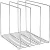 imagemDesign Baking Tray Rack  Wire Rack for Sorting Trays Pans and other Cookware Items  FreeStanding Pan Stand for the Kitchen  ChromeChrome