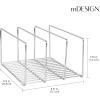imagemDesign Baking Tray Rack  Wire Rack for Sorting Trays Pans and other Cookware Items  FreeStanding Pan Stand for the Kitchen  ChromeChrome