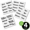 imagemDesign Home Organization Labels  Preprinted Label Stickers for Cosmetic Storage and Cleaning  Household Organizing for Jars Canisters Containers Bins and Boxes  32 Count  Black