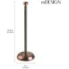 imagemDesign Metal FreeStanding Toilet Paper Holder with Stainless Steel Tube Stand with Storage Roller Organizer for Bathroom Cabinet  Holds 3 Rolls Toilet Tissue  Hyde Collection  BronzeSplit Bronze