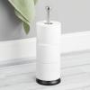 imagemDesign Metal FreeStanding Toilet Paper Holder with Stainless Steel Tube Stand with Storage Roller Organizer for Bathroom Cabinet  Holds 3 Rolls Toilet Tissue  Hyde Collection  BronzeBrushedBlack