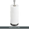 imagemDesign Metal FreeStanding Toilet Paper Holder with Stainless Steel Tube Stand with Storage Roller Organizer for Bathroom Cabinet  Holds 3 Rolls Toilet Tissue  Hyde Collection  BronzeBrushedBlack