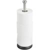 imagemDesign Metal FreeStanding Toilet Paper Holder with Stainless Steel Tube Stand with Storage Roller Organizer for Bathroom Cabinet  Holds 3 Rolls Toilet Tissue  Hyde Collection  BronzeBrushedBlack