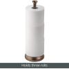 imagemDesign Metal FreeStanding Toilet Paper Holder with Stainless Steel Tube Stand with Storage Roller Organizer for Bathroom Cabinet  Holds 3 Rolls Toilet Tissue  Hyde Collection  BronzeSplit Bronze