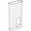 imagemDesign Metal Wire Wall Mount Kitchen Cabinet Storage Organizer Holder Basket  Hang on Cabinet Doors or Walls in Kitchen Pantry Utility Closet  Holds up to 50 Plastic Shopping Bags  Chrome