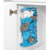 imagemDesign Metal Wire Wall Mount Kitchen Cabinet Storage Organizer Holder Basket  Hang on Cabinet Doors or Walls in Kitchen Pantry Utility Closet  Holds up to 50 Plastic Shopping Bags  Chrome
