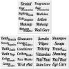 imagemDesign Plastic 7Compartment Cosmetic Organizer with Labels Divided Makeup and Beauty Storage for Organizing Bathroom Countertop Cabinet Vanity Shelf or Drawer Includes 1 Bin ampamp 36 Labels Clear