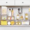 imagemDesign Plastic Tall Deep Kitchen or Pantry Organizing Storage Bins with Handles  Food Organization Storage Bins for Kitchen Pantry Cabinet Refrigerator or Freezer Ligne Collection 4 Pack ClearClear