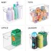 imagemDesign Plastic Tall Food Storage Organization Container Bin with Handles for Kitchen Pantry Cabinet FridgeFreezer Countertop  Organizer for SnacksAppliances Ligne Collection 8 Pack Clear
