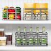 imagemDesign Steel Metal Wire Kitchen Food Storage Organizer Bin Basket for Pantry Organization  Wired Farmhouse Basket with Handle for Shelves  Carson Collection  6 Pack Dark Gray