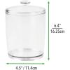imagemDesign Tall Plastic Pet Storage Canister Jar with Lid  Holds DogPuppy Food Treats Toys Medical Dental and Grooming Supplies  Medium  6 Pack  Clear