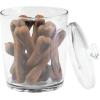 imagemDesign Tall Plastic Pet Storage Canister Jar with Lid  Holds Pet Food Treats Toys Medical Dental and Grooming Supplies  Great for Dogs Puppies Cats Kittens  Medium  Clear