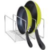 imagemDesign Baking Tray Rack  Wire Rack for Sorting Trays Pans and other Cookware Items  FreeStanding Pan Stand for the Kitchen  ChromeChrome