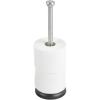 imagemDesign Metal FreeStanding Toilet Paper Holder with Stainless Steel Tube Stand with Storage Roller Organizer for Bathroom Cabinet  Holds 3 Rolls Toilet Tissue  Hyde Collection  BronzeBrushedBlack