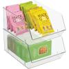 imagemDesign Plastic Stacking Food Storage Bin for Kitchen Cabinet Pantry Shelf FridgeFreezer  Organizer for Fruit Potatoes Onions Drinks Snacks Pasta  11quot Deep  2 Pack  Clear