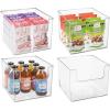 imagemDesign Set of 4 Storage Trays Open Top Kitchen Tray for Food Storage Made of Plastic Ideal in The Kitchen Cupboards or as Fridge Boxes 254 cm x 254 cm x 197 cm Clear