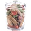 imagemDesign Tall Plastic Pet Storage Canister Jar with Lid  Holds Pet Food Treats Toys Medical Dental and Grooming Supplies  Great for Dogs Puppies Cats Kittens  Medium  Clear