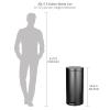 imagemDesign Pedal Bin  Metal Waste Bin with Pedal Lid and Plastic Bucket Insert  for Bathroom Kitchen and Office  3 Litre Household Rubbish Bin with Ergonomic Design  Graphite GreyBlack