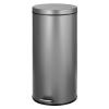 imagemDesign Pedal Bin  Metal Waste Bin with Pedal Lid and Plastic Bucket Insert  for Bathroom Kitchen and Office  3 Litre Household Rubbish Bin with Ergonomic Design  Graphite GreyGraphite Gray
