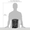 imagemDesign Pedal Bin  Metal Waste Bin with Pedal Lid and Plastic Bucket Insert  for Bathroom Kitchen and Office  3 Litre Household Rubbish Bin with Ergonomic Design  Graphite GreyBlack Marble