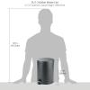 imagemDesign Pedal Bin  Metal Waste Bin with Pedal Lid and Plastic Bucket Insert  for Bathroom Kitchen and Office  3 Litre Household Rubbish Bin with Ergonomic Design  Graphite GreyGraphite Gray