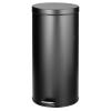 imagemDesign Pedal Bin  Metal Waste Bin with Pedal Lid and Plastic Bucket Insert  for Bathroom Kitchen and Office  3 Litre Household Rubbish Bin with Ergonomic Design  Graphite GreyBlack