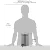 imagemDesign Pedal Bin  Metal Waste Bin with Pedal Lid and Plastic Bucket Insert  for Bathroom Kitchen and Office  3 Litre Household Rubbish Bin with Ergonomic Design  Graphite GreyGraphite Gray