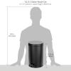 imagemDesign Pedal Bin  Metal Waste Bin with Pedal Lid and Plastic Bucket Insert  for Bathroom Kitchen and Office  3 Litre Household Rubbish Bin with Ergonomic Design  Graphite GreyBlack