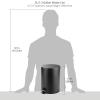 imagemDesign Pedal Bin  Metal Waste Bin with Pedal Lid and Plastic Bucket Insert  for Bathroom Kitchen and Office  3 Litre Household Rubbish Bin with Ergonomic Design  Graphite GreyBlack